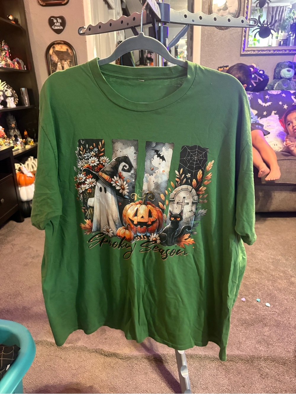 Spooky Season Green Halloween Graphic Tee